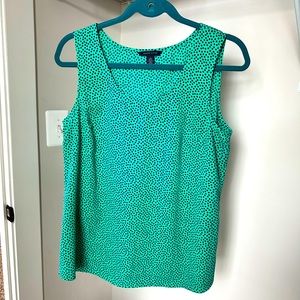 Green w Navy Polka Dots Tommy Hilfiger Tank Top